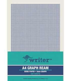 Protext Ream A4 2mm Graph Portrait 500 sheets ruled 1 side