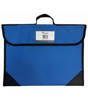 Protext Nylon Library Bag - Blue with black reinforced corners