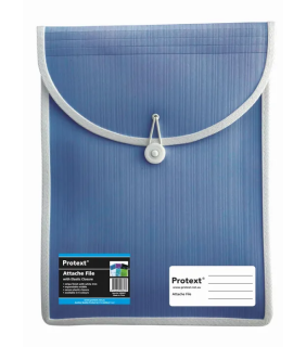 Protext Attache File with Elastic Closure - Blue