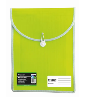 Protext Attache File With Elastic Closure - Lime Green