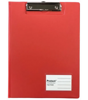 Protext A4 PP Clip Folder - Red