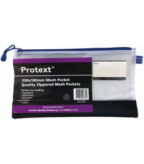 Protext Long Pencil Case size Mesh Pouch with note holder