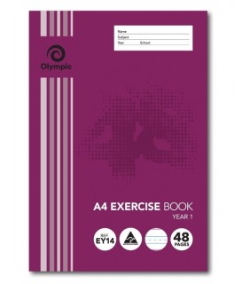 Exercise Book A4  48 Page Stripe Qld Yr 1 Olympic
