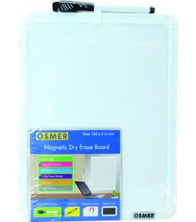 Osmer A4 Magnetic Whiteboard W/ Black Marker