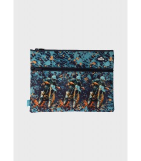 Spencil A4 Twin Zip Pencil Case - Moto Camo Trax