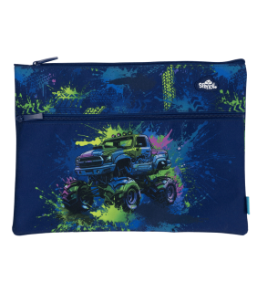 Spencil A4 Twin Zip Pencil Case - Mega Wheels
