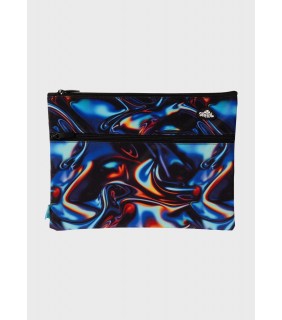 Spencil A4 Twin Zip Pencil Case - Metallic Waves