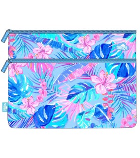 Spencil A4 Twin Zip Pencil Case - Tropicana