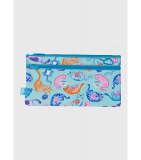 Spencil Twin Zip Pencil Case - Crazy Cats