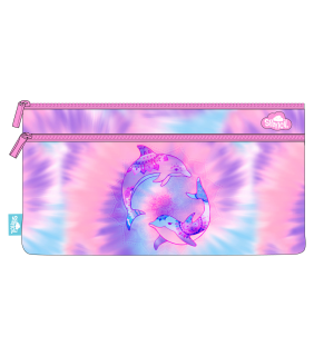 Spencil Twin Zip Pencil Case - Tie Dye Splash