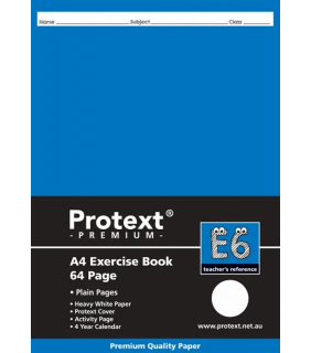 Protext A4 Exercise Book plain 64pg