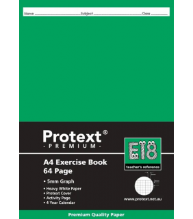 Protext A4 Exercise Book Grid 5mm 64pg