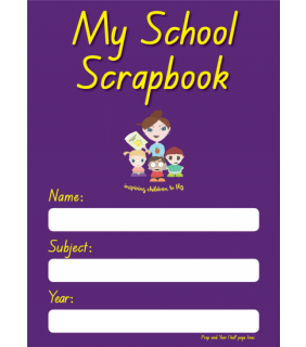 AMH Learning Supplies Scrap Book Yr 1 Half Blank/ Half Blank/ Half Red/Blue Lined
