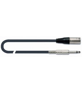 Quik Lok MX779-5 STRIX Microphone cable - Black - 5m (Mono 6.3mm jack