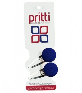 Pritti Button Clips 2 Pack - Royal Blue