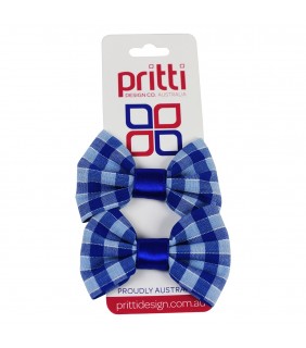 Pigtail Bows Check 2pk