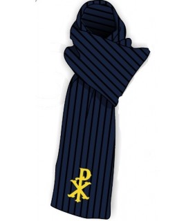 Scarf Navy w/ embroidery 