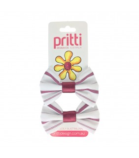Pigtail Bows St Peters Stripe 2pk