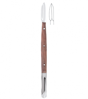 Gumline Dental Co. Wax knife Lessman (wood handle) 17 cm