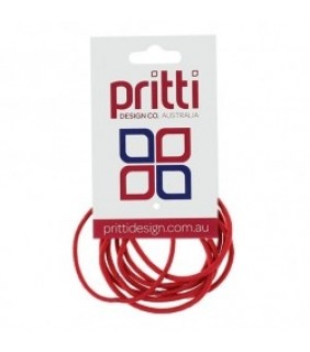 Pritti Thin Elastics 8pc Red