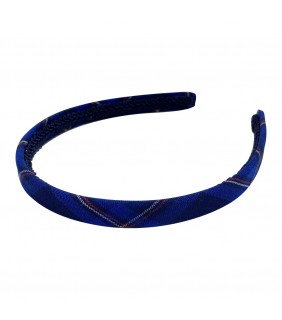 Hairband Narrow Navy Tartan