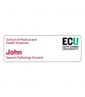ECU Name Badge - Speech Pathology Student