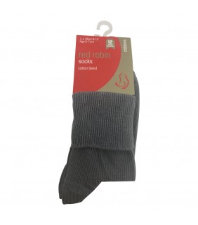 Socks Grey Turn Down (1pk)