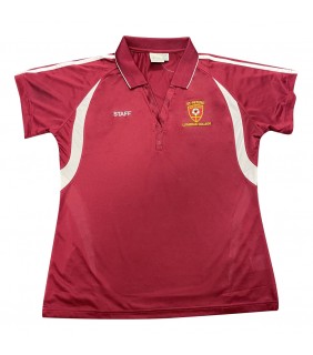 Polo Maroon/White Staff Ladies