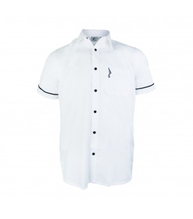 Shirt Short Sleeve White With Trim (Senior)