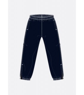 Dark Navy Track Pants Cuff Hem 