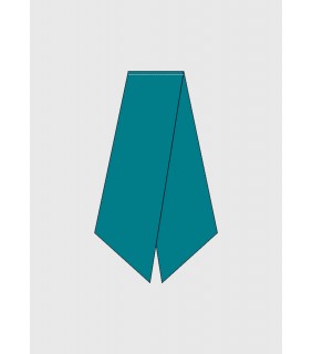 Tie Girls Teal Button On