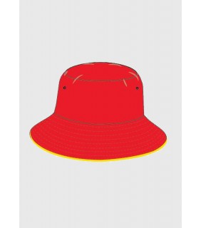 Navy Hat Bucket Red Mackillop