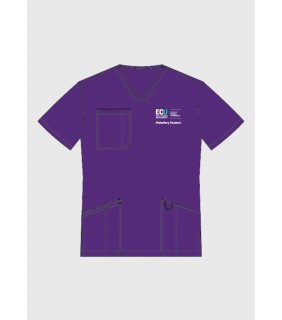 School of Nursing and Midwifery Scrub Top Iris New Logo