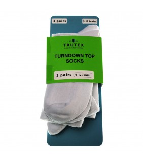 Trutex Sock White Turndown 3 Pk