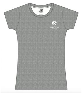 UON New Balance Ladies T-Shirt Grey Small Print Logo