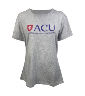 ACU Ladies Grey T-Shirt Shield Print