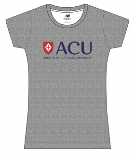 ACU Ladies Grey T-Shirt Shield Print