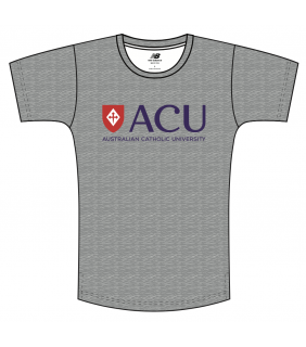 ACU Mens Grey T-Shirt Shield Print