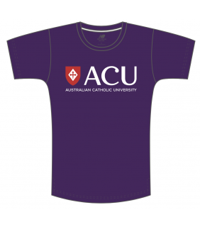 ACU Mens Purple T-Shirt Shield Print