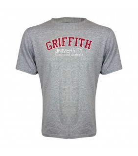 GU New Balance Mens Grey T-Shirt Varsity Print