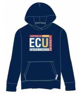 ECU New Balance Mens Navy Pullover Hoodie Crest