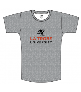 LTU New Balance Mens T-Shirt Large Crest Grey