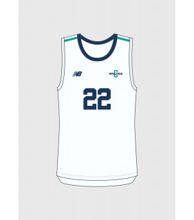 Male Volleyball Muscle Tee White - NB DRY