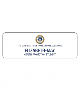 Notre Dame Name Badge Health Promotion Student