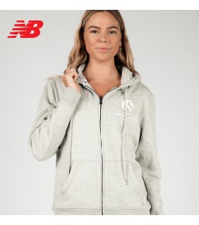UON New Balance Ladies Zip Jacket Hoodie Grey Print Logo