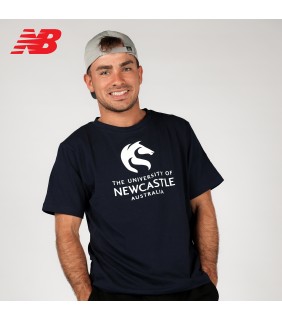 UON New Balance Mens T-Shirt Navy Large Print Logo