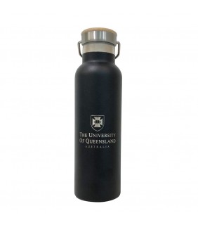 650ML Insulated Drink Bottle Powder Coated Black
