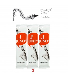 Juno Bass Clarinet Reeds 3pk Grade 3