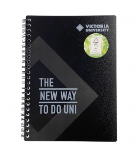 Victoria University A5 Notebook Black 140pg