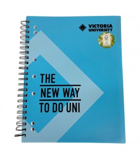 Victoria University VU A4 5 Subject Notebook Blue 250pg
